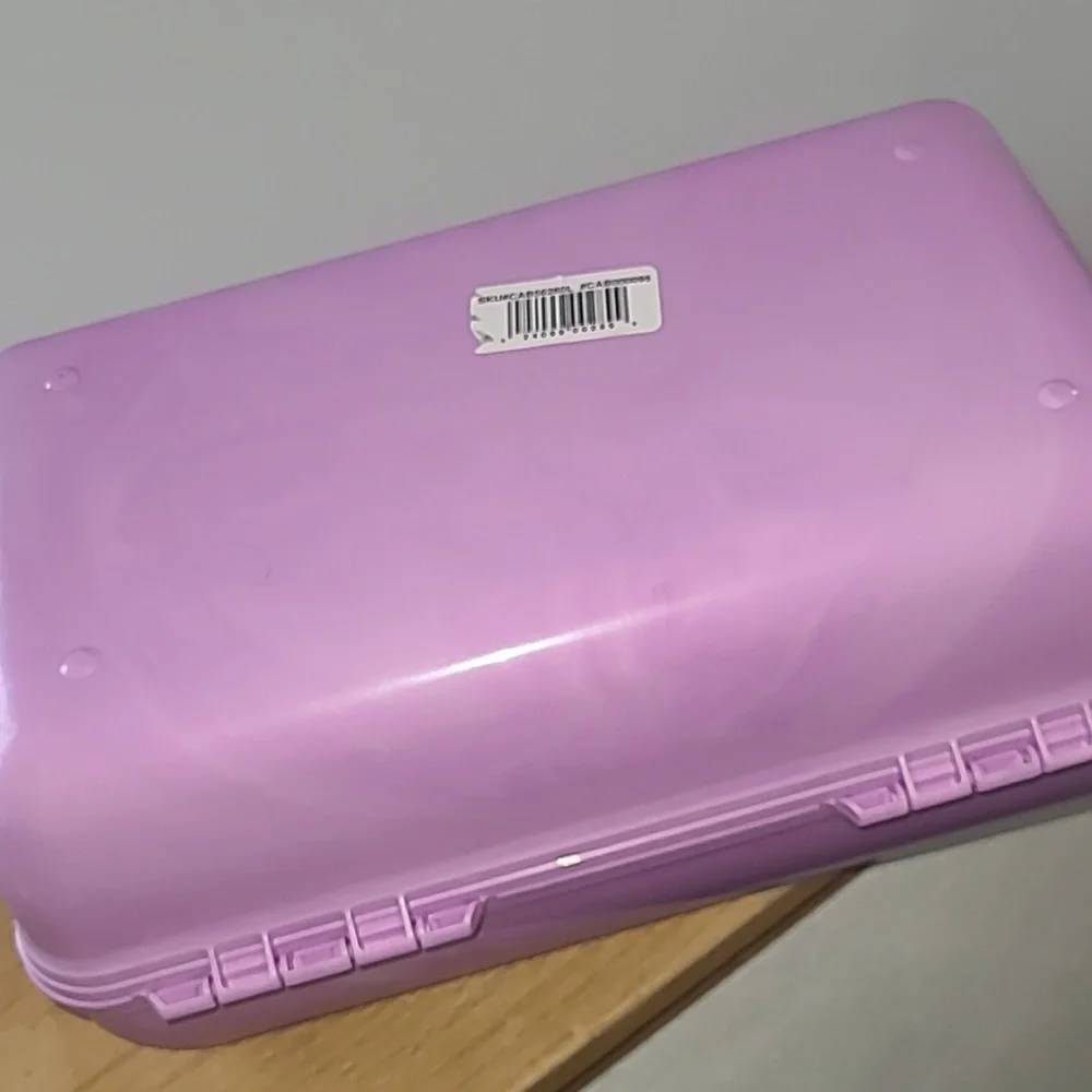 Caboodles Retro Lavender Cosmetic Train Case - Colorful Logo
